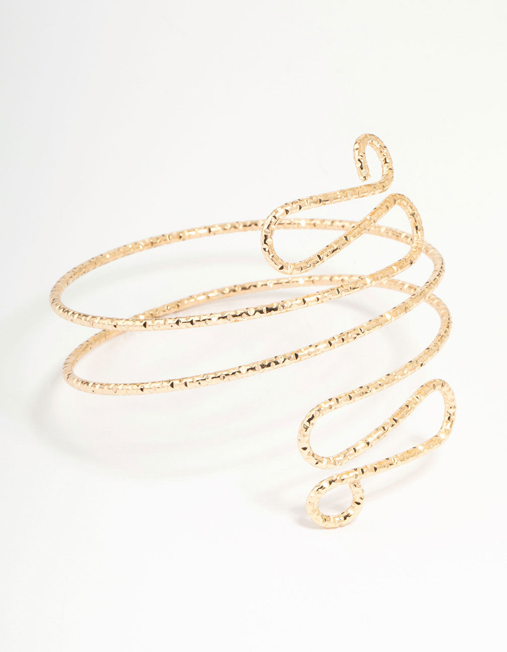 Gold Molten Twisted Arm Cuff