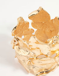 Gold Leaf Detailed Wrist Cuff - link has visual effect only
