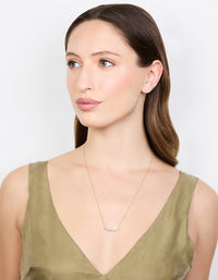 Gold Plated Mini Heart Banner Necklace - link has visual effect only