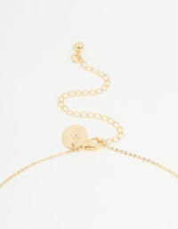 Gold Plated Mini Heart Banner Necklace - link has visual effect only