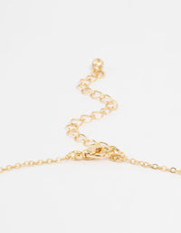 Gold Plated Cubic Zirconia Cross Pendant Necklace - link has visual effect only