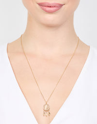 Gold Plated Dream Catcher Necklace - link has visual effect only