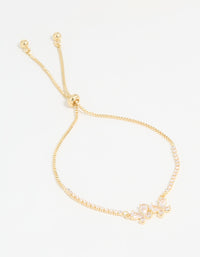 Gold Plated Cubic Zirconia Double Butterfly Toggle Bracelet - link has visual effect only