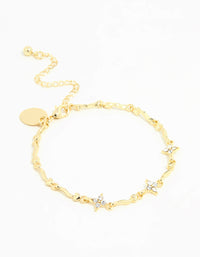 Gold Plated Winding Mini Flower Bracelet - link has visual effect only
