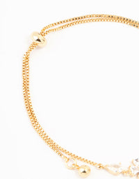 Gold Plated Cubic Zirconia Butterfly & Flower Toggle Bracelet - link has visual effect only