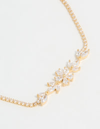 Gold Plated Flower Cupchain Bracelet - link has visual effect only