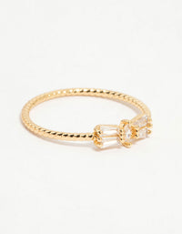 Gold Plated Bow & Mini Heart Stacking Rings 3-Pack - link has visual effect only