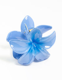 Blue Ombre Frangipani Claw Clip - link has visual effect only