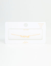 Gold Plated Sterling Silver Mama Toggle Bracelet - link has visual effect only