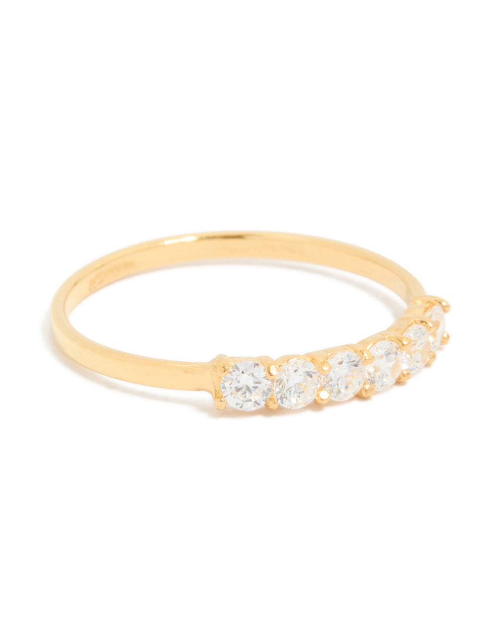 Gold Plated Sterling Silver Cubic Zirconia Ring