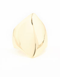 Gold Plated Pointed Oval Ring - link has visual effect only