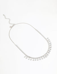Silver Cubic Zirconia Statement Necklace - link has visual effect only