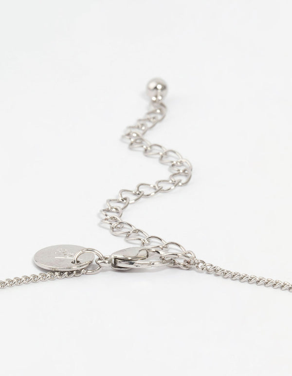 Silver Cubic Zirconia Statement Necklace