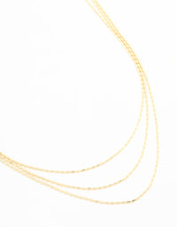 Gold Plated Thin Chain Layered Necklace - link has visual effect only