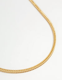 Gold Plated Fine Weave Box Chain Necklace - link has visual effect only