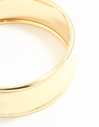 Gold Plated Smooth Thin Wrist Cuff - link has visual effect only