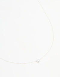 Sterling Silver Heart Pendant Necklace - link has visual effect only