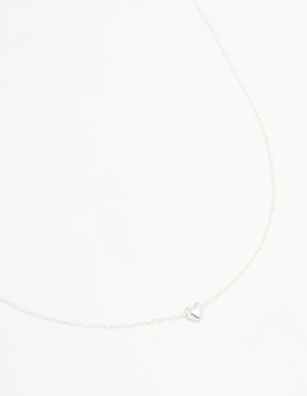 Sterling Silver Heart Pendant Necklace
