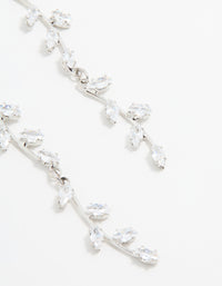 Silver Cubic Zirconia Vine Drop Earrings - link has visual effect only