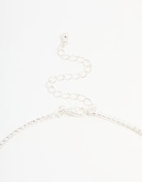 Silver Cubic Zirconia Butterfly Charm Necklace - link has visual effect only