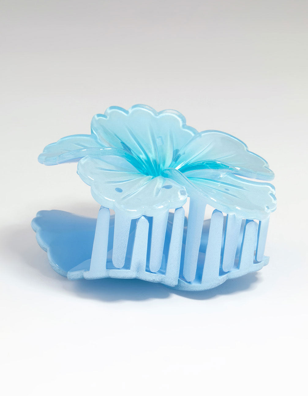 Blue Ombre Hibiscus Hair Claw Clip
