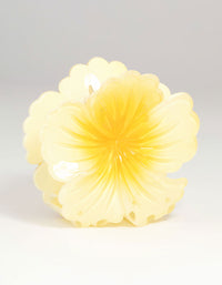 Yellow Ombre Hibiscus Hair Claw Clip - link has visual effect only