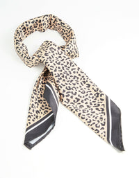 Leopard Print Fabric Border Scarf - link has visual effect only