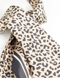 Leopard Print Fabric Border Scarf - link has visual effect only
