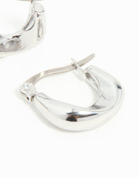Waterproof Gold Plated Stainless Steel Organic Twisted Hoop Earrings - link has visual effect only