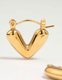 Waterproof Gold Plated Stainless Steel Bold Hoop Earrings - link has visual effect only