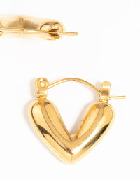 Waterproof Gold Plated Stainless Steel Bold Hoop Earrings - link has visual effect only
