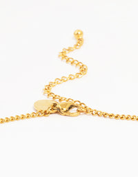 Waterproof Gold Plated Stainless Steel Cubic Zirconia Evil Eye Pendant Necklace - link has visual effect only