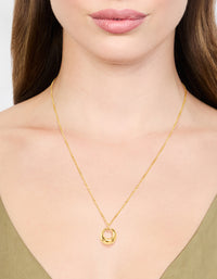 Waterproof Gold Plated Stainless Steel Bold Pendant Necklace - link has visual effect only