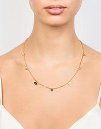 Waterproof Gold Plated Stainless Steel Evil Eye Charms Necklace - link has visual effect only