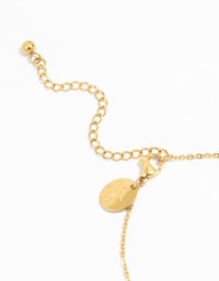 Waterproof Gold Plated Stainless Steel Double Ring Bracelet - link has visual effect only