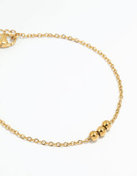 Waterproof Gold Plated Stainless Steel Layered Ball Bracelets 2-Pack - link has visual effect only