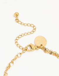 Waterproof Gold Plated Stainless Steel Floral Petal Bracelet - link has visual effect only