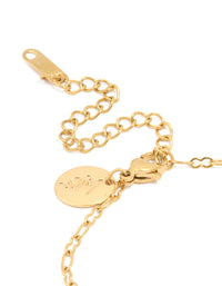 Waterproof Gold Plated Stainless Steel Pearl & Charm Bracelet - link has visual effect only