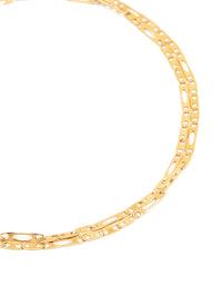 Waterproof Gold Plated Stainless Steel Layered Anklet - link has visual effect only
