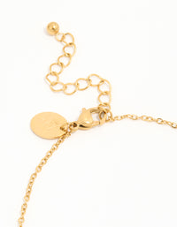 Waterproof Gold Plated Stainless Steel Cubic Zirconia Moon & Star Anklet - link has visual effect only