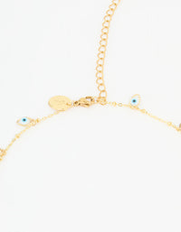 Waterproof Gold Plated Stainless Steel Evil Eye Waist Chain - link has visual effect only