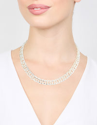 Silver Chain Large Necklace - link has visual effect only