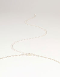 Silver Diamante Cupchain Waist Chain - link has visual effect only