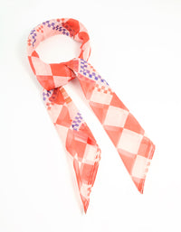 Red Fabric Vacation Print carf - link has visual effect only