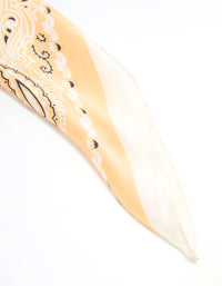 White Fabric Western Print Scarf - link has visual effect only