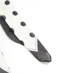 Polka Dot Print Fabric Scarf - link has visual effect only