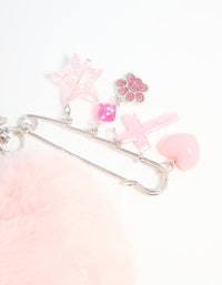 Pink Heart Rope Keychain - link has visual effect only