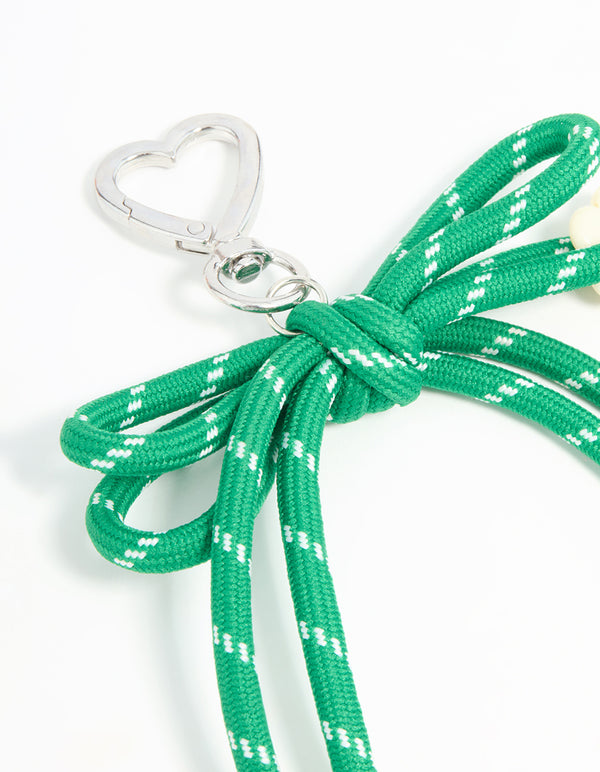 Green Rope Heart Keychain