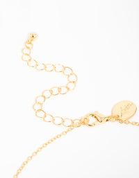 Gold Plated Cubic Zirconia Cross Y-Necklace - link has visual effect only