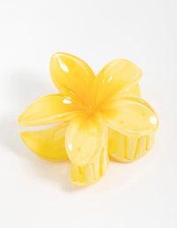 Yellow Frangpani Hair Claw Clip - link has visual effect only